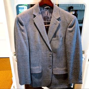 Men’s Wool Tweed Blazer Charcoal & Blue M / 40